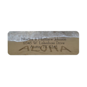 Aloha Hawaii Beach Return Address Label