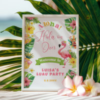 Aloha Hawaii birthday party welcome