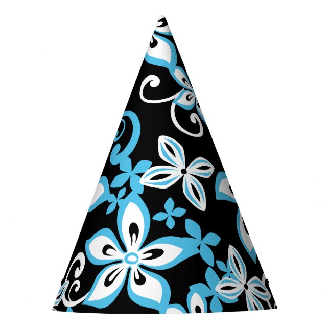ALOHA HAWAII (BLACK/BLUE) PARTY HAT (Front)
