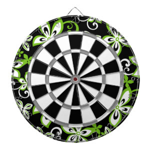 ALOHA HAWAII (BLACK/LIME) DARTBOARD