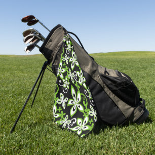 ALOHA HAWAII (BLACK/LIME) GOLF TOWEL