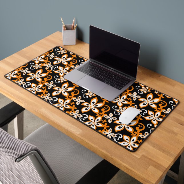 ALOHA HAWAII (BLACK/ORANGE) DESK MAT (Office 2)