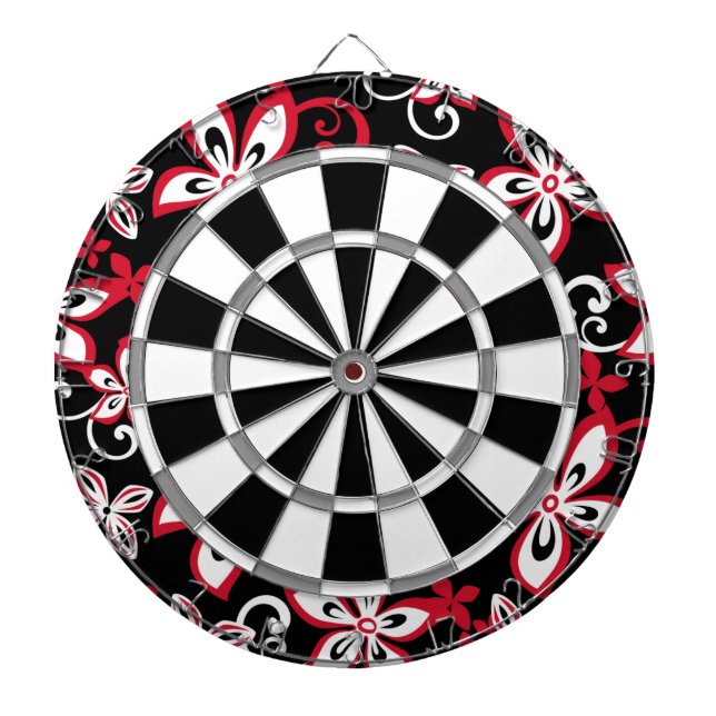 ALOHA HAWAII (BLACK/RED) DARTBOARD (Front)