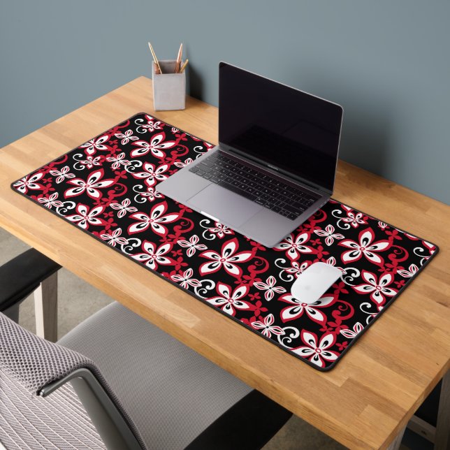ALOHA HAWAII (BLACK/RED) DESK MAT (Office 2)
