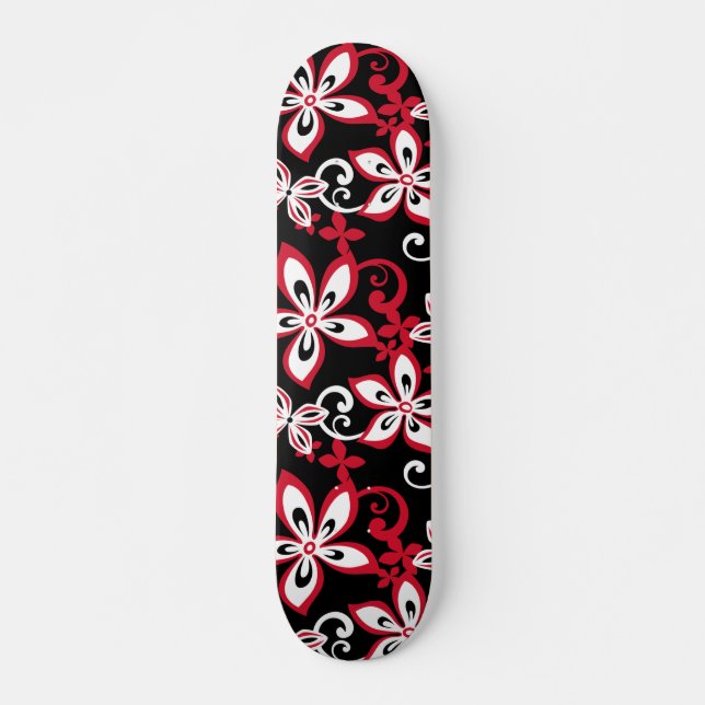 ALOHA HAWAII (BLACK/RED) SKATEBOARD (Front)