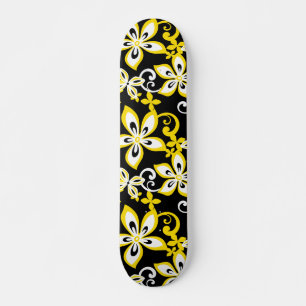 ALOHA HAWAII (BLACK/YELLOW) SKATEBOARD