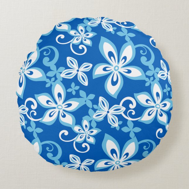 ALOHA HAWAII (BLUE x 2) Round Cushion (Front)