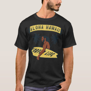 Aloha Hawaii Catching Waves with Surfer Life T-Shirt