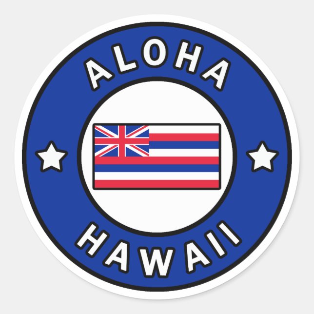 Aloha Hawaii Classic Round Sticker (Front)