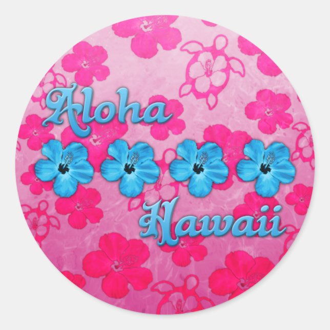 Aloha Hawaii Classic Round Sticker (Front)