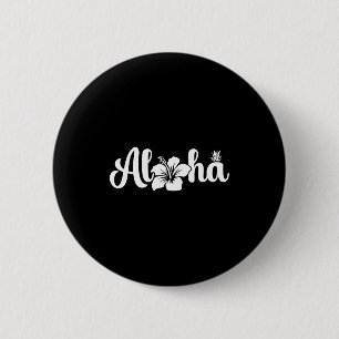 Aloha hawaii flower tropical hawaiian island kids 6 cm round badge