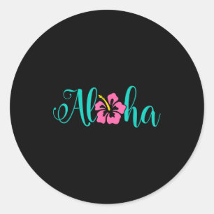 Aloha hawaii from the island - feel the aloha classic round sticker