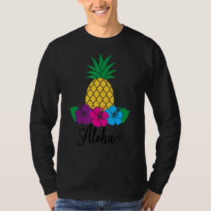 Aloha Hawaii From The Island  Feel The Aloha Flowe T-Shirt