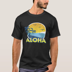 Aloha Hawaii graphic Big Island Surfing 70s Retro T-Shirt
