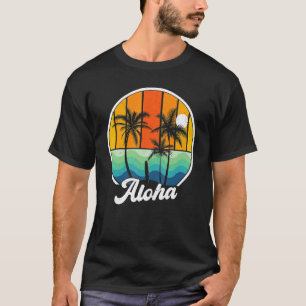 Aloha Hawaii Hawaiian For Boys Girls Palm Tree Su T-Shirt