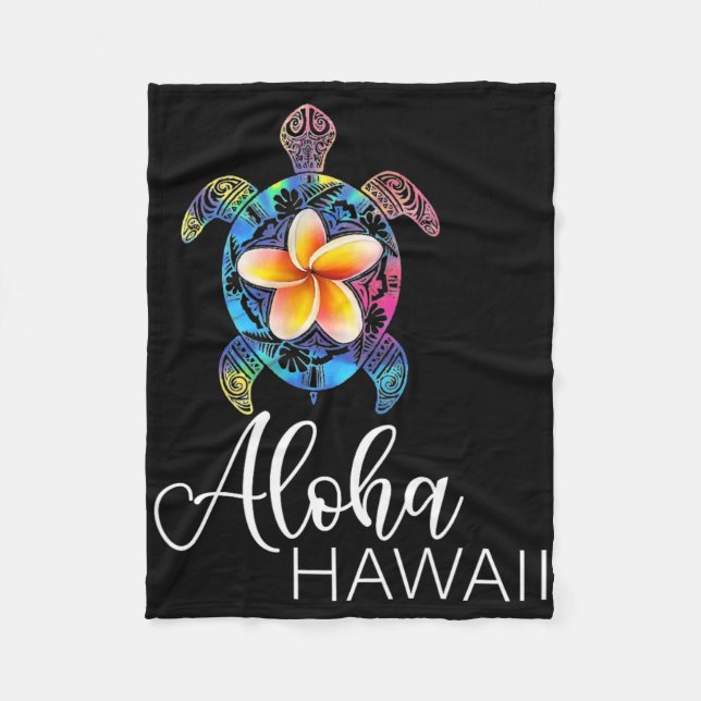 Aloha Hawaii Hawaiian Island Beach Vacation Tropic Fleece Blanket (Front)