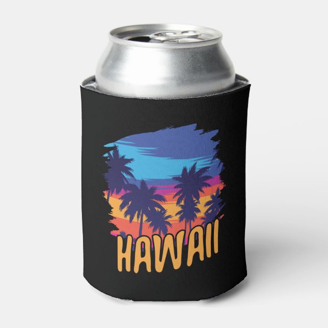 Aloha Hawaii Hawaiian Island Can Cooler (Can Front)