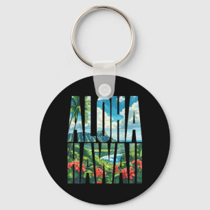 Aloha Hawaii Hawaiian Island Palm Beach Summer Key Ring