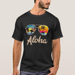 Aloha Hawaii Hawaiian Island Palm Tree Beach Surfb T-Shirt