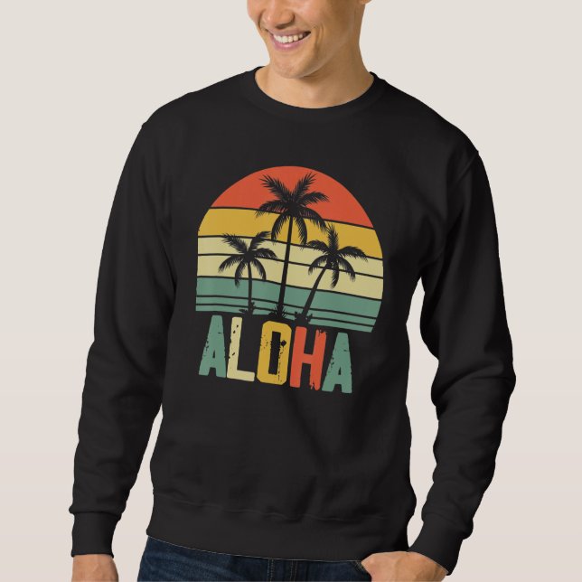 Aloha Hawaii Hawaiian Island Shirt Palm Beach Surf (Front)