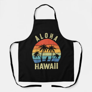 Aloha Hawaii Hawaiian Island Shirt Palm Beach Surf Apron