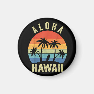 Aloha Hawaii Hawaiian Island Shirt Palm Beach Surf Magnet