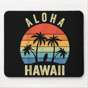 Aloha Hawaii Hawaiian Island Shirt Palm Beach Surf Mouse Pad