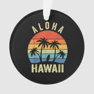 Aloha Hawaii Hawaiian Island Shirt Palm Beach Surf Ornament