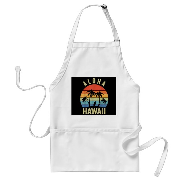Aloha Hawaii Hawaiian Island Shirt Palm Beach Surf Standard Apron (Front)
