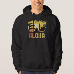 Aloha Hawaii Hawaiian Island Sunglasses Palm Hawa Hoodie