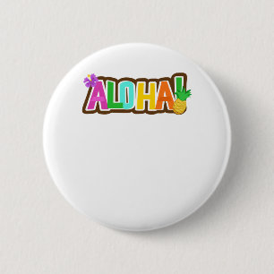 Aloha Hawaii Hawaiian Island Surfing Tropical 6 Cm Round Badge