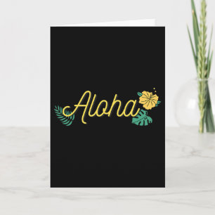 Aloha Hawaii Hawaiian Island Tropical Hibiscus Flo Card