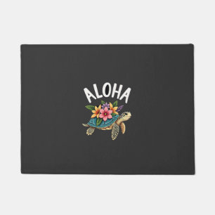 Aloha Hawaii Hawaiian-Shirt Turtle Hibiscus Kids G Doormat
