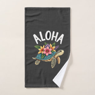 Aloha Hawaii Hawaiian-Shirt Turtle Hibiscus Kids G Hand Towel