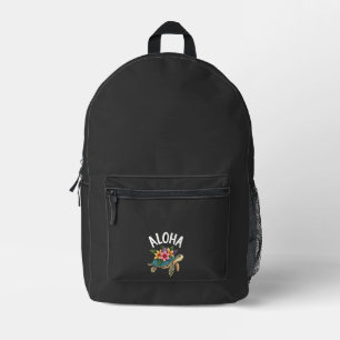 Aloha Hawaii Hawaiian-Shirt Turtle Hibiscus Kids G Printed Backpack
