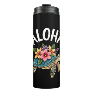 Aloha Hawaii Hawaiian-Shirt Turtle Hibiscus Kids G Thermal Tumbler