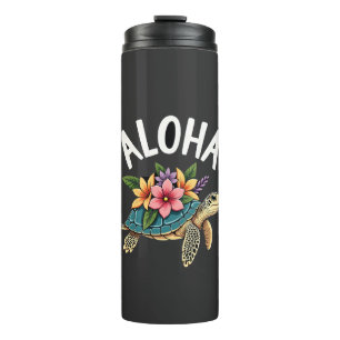 Aloha Hawaii Hawaiian-Shirt Turtle Hibiscus Kids G Thermal Tumbler