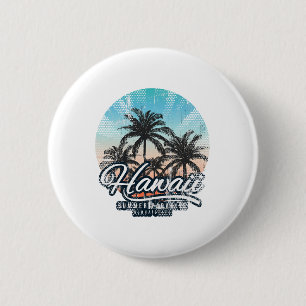 Aloha Hawaii Hawaiian Tee Beach Vacation Costume L 6 Cm Round Badge
