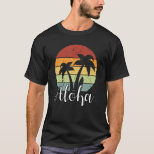 Aloha Hawaii Hawaiian Vacation Beach Summer Palm T T-Shirt