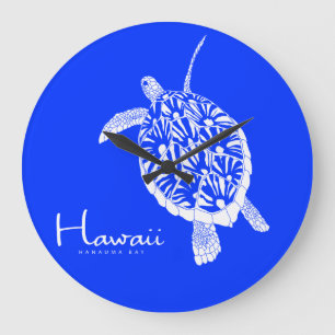 Aloha Hawaii Honu Turtle Large Clock