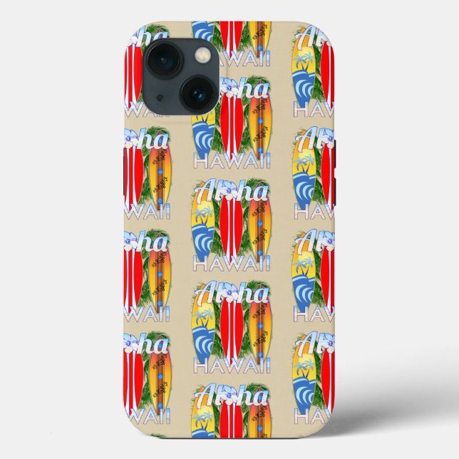 Aloha Hawaii Island Surfing Case-Mate iPhone Case (Back)
