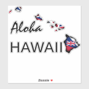 ALOHA - HAWAII ISLANDS HI Flag BLK
