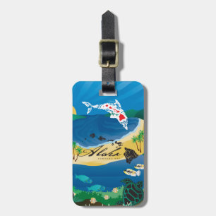 Aloha Hawaii islands Luggage Tag