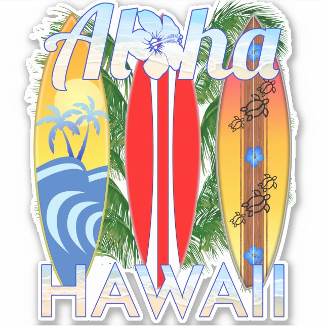 Aloha Hawaii Islands Surfing (Front)