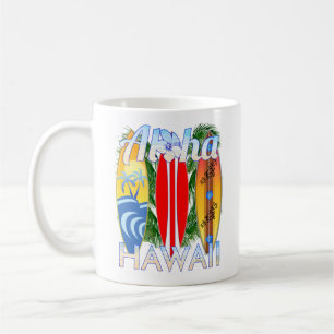 Aloha Hawaii Islands Surfing Coffee Mug