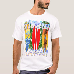 Aloha Hawaii Islands Surfing T-Shirt
