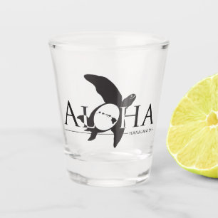 Aloha Hawaii islands turtle Shot glass