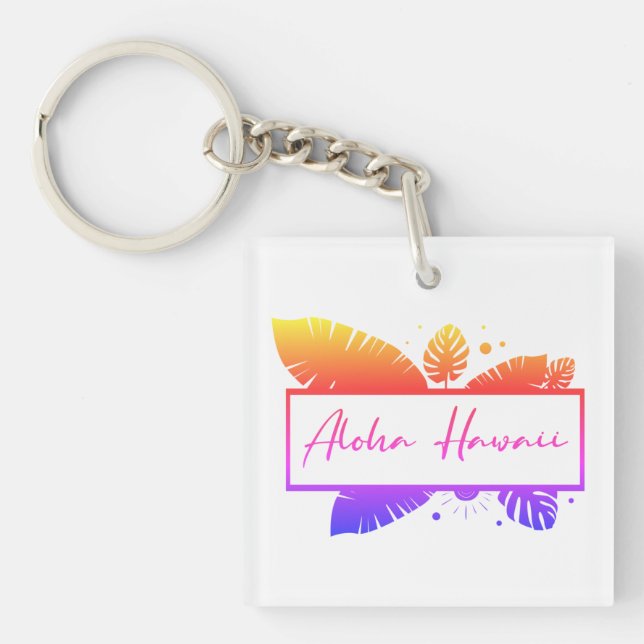 Aloha Hawaii  Key Ring (Front)