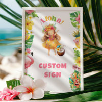 Aloha hawaii luau Birthday party Custom