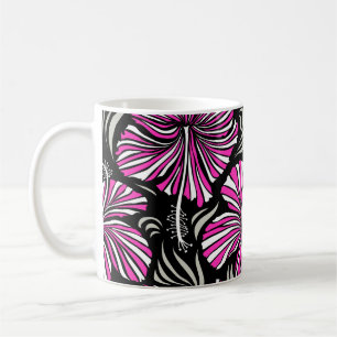 Aloha Hawaii, Luau Party invitation on black backg Coffee Mug